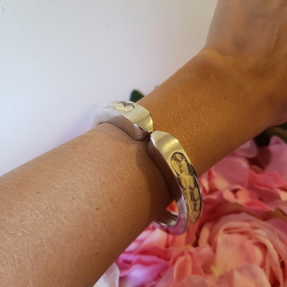 Stella & Dot Emerson Clamper Bangle Bracelet Snake - Picture 14 of 14